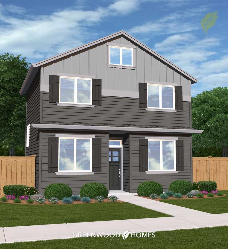 GreenwoodHomes_GabrielVillage_Building1 Greenwood Homes - House rendering for Gabriel Village in Portland, Oregon